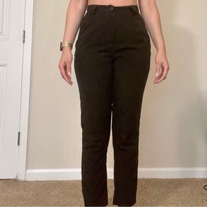 High-Waisted Pleated Pants